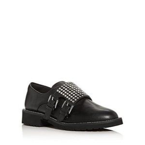 Kurt Geiger Women's Seth Embellished Double Monk - Strap Loafers SZ 6